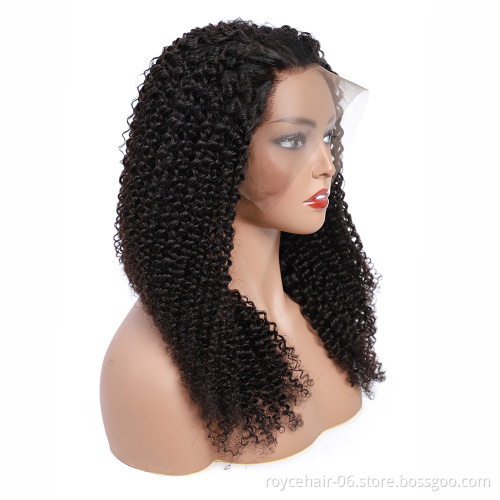 Store 12 Inch 150% Brazilian Human Hair Kinky Curl Celebrity Lace Front Wig For Black Man With Baby Hair And Band